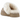 UGG Disquette Slipper Sand baskets vue sous un angle profile avec une tige en daim marron, une doublure en peluche et une semelle
