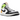 Jordan 1 Retro High Golf White University Gold Volt Black baskets vue de profil avec une tige en cuir blanc et jaune et swoosh noir