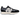 New Balance 327 Black baskets en vue laterale avec une tige noire, une semelle intermediaire blanche et le logo lateral