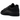 Adidas Stan Smith Triple Black baskets en profil latéral avec une tige en cuir noir, des lacets assortis et une semelle en caoutchouc