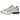 ASICS Gel-Kinetic Fluent Seal Grey Pure Silver baskets en vue sous angle avec une tige en mesh gris et des détails argentés