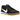 Nike Gato Black White Gum baskets en vue latérale avec une tige noire, un swoosh blanc et une semelle gomme