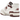 New Balance 550 Sea Salt Burgundy baskets en vue laterale avec une tige en cuir blanc et des details bordeaux