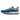 Nike Air Max 97 'Court Blue' baskets en profil latéral avec une tige bleue, des lignes ondulées, une semelle intercalaire blanche et une unité Air visible