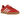 Adidas Gazelle Indoor Better Scarlet Wonder White Gum baskets en vue latérale avec une tige en suède rouge, des détails blancs et une semelle gomme