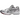 ASICS Gel-Kayano 14 White Pure Silver baskets de profil avec une tige en mesh blanc, des details argentes et des lacets
