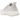 adidas Ultra Boost 5.0 Triple White baskets en vue latérale avec une tige Primeknit blanche, des lacets blancs et une semelle amortissante