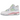 Jordan 4 Retro Valentine's Day baskets en vue latérale avec une tige en cuir rouge et des lacets blancs
