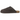 Adidas Adimule Slides Dark Brown Gum baskets en vue latérale avec une tige en daim marron foncé et une semelle en gomme