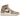 Jordan 1 Retro High OG Khaki baskets de profil classique avec des panneaux en cuir marron et blanc et des details noirs