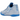 Nike Kobe 9 EM Low Protro TB Hydrogen Blue baskets de profil avec une tige bleu clair, une semelle blanche et un swoosh noir