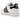 Adidas Superstar II White Black baskets en vue laterale avec tige en cuir blanc, bandes noires et bout renforce en caoutchouc