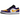 Jordan 1 Low SE Lakers baskets dans un profil latéral classique avec des détails en cuir violet et jaune