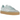 Adidas Sambae Almost Blue baskets en vue laterale avec tige en cuir bleu clair, semelle en gomme transparente et lacets blancs