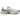 Nike V2K Run Platinum Tint baskets en vue laterale avec une tige en mesh gris et blanc, des details argentes