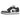 Jordan 1 Low Iron Grey baskets en profil latéral avec des détails en cuir gris et blanc, lacets et semelle