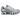 Nike Shox TL Metallic Silver baskets de profil avec une empeigne argentée métallisée et les célèbres colonnes d'amorti noires visibles