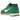 Nike Gato Pine Green baskets en vue laterale avec une tige en daim vert foncé, un swoosh blanc et une semelle en gomme