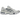 ASICS Gel-NYC White Midnight Navy Grey baskets en vue laterale avec une tige en mesh blanc, des details marine et du daim gris.