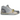 Nike Air Trainer 1 SP Travis Scott Grey Haze baskets de profil avec empeigne grise, bride scratch et semelle marron.