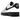 Nike Air Force 1 Low '07 White Black baskets en vue laterale avec une tige en cuir blanc et un swoosh noir sur une semelle classique