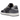 Jordan 1 Low OG EX Black Smoke Grey baskets de profil avec une tige noire et grise, des détails en mousse et une semelle blanche