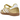Adidas Samba Jane Gold Metallic White baskets en vue laterale avec une tige metallique dobee et des details blancs