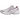 ASICS Gel-1130 White Taro Purple baskets en profil lateral avec une tige en mesh blanc, des details violets et argentés et des lacets