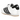 Adidas Taekwondo White Black baskets de profil avec tige en cuir blanc, bandes noires et semelle plate en caoutchouc