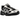 ASICS Gel-1130 Black Cream baskets vue de profil avec des superpositions noires, de la maille crème et des lacets