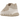 UGG CapTrail Low Light Beige baskets de profil avec une tige en daim beige clair, des lacets et une semelle crantée