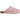 Adidas Adimule Clear Pink baskets en vue latérale avec une tige rose, un design slip-on et une semelle plate