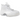 Nike Air Foamposite One Triple White baskets en vue latérale blanche avec tige lisse, lacets et semelle
