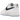 Nike Air Force 1 Low '07 White Black Hydrogen Blue baskets en vue laterale avec tige en cuir blanc, swoosh noir et details bleus