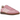 Adidas Handball Spezial Kith x Lionel Messi Light Pink baskets en profil avec daim rose clair et détails blancs