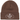 Supreme Crest Beanie Brown baskets, vue de face en tricot marron foncé avec logo Supreme brodé en blanc sur le revers