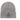 Supreme Crest Beanie Grey baskets vue de face d'un bonnet gris avec logo Supreme Crest brodé blanc et design en maille côtelée