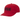 Supreme Splatter 6-Panel Red baskets vue de face avec base rouge, motif d'éclaboussures noir, logo brodé à l'avant et sangle ajustable