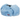 Le bonnet Supreme Ushanka Hat FW25 Light Blue est présenté de face avec sa fausse fourrure pelucheuse et le logo Supreme rouge iconique.