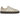 adidas Sambae Linen baskets en vue latérale inclinée avec tige en textile beige, trois bandes blanches, semelle en gomme et lacets assortis.