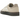 adidas Sambae Linen baskets vue latérale angulaire avec cuir beige clair, trois bandes classiques et une semelle gomme semi-transparente