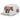 Supreme New York 6-Panel White baskets vue de face avec logo brodé au design blanc et structure classique à six panneaux