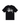 Stussy Tee Black baskets vue de face avec logo blanc classique sur la poitrine, en coton noir de qualité avec col rond.