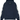 Stussy Barracuda Hoodie Navy baskets vue de côté, présentant la couleur bleu marine, le logo Stussy sur la poitrine et la capuche pratique.