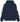 Stussy Barracuda Hoodie Navy baskets vue de côté, présentant la couleur bleu marine, le logo Stussy sur la poitrine et la capuche pratique.